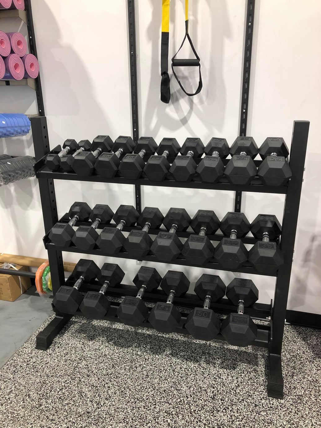 Bundle hexagonal caoutchouc (ENSEMBLE D'HALTÈRES)